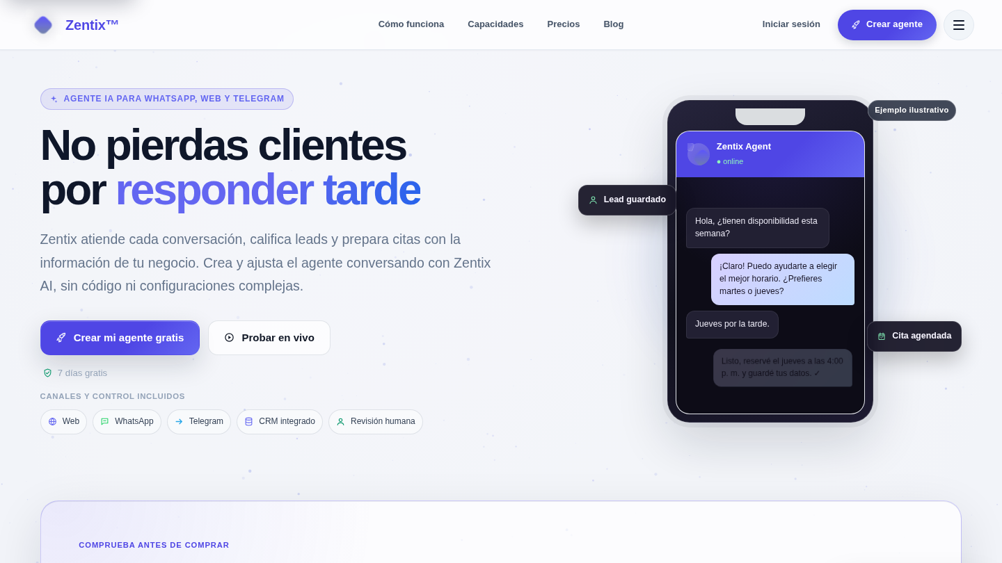 Zentix — 01 · Agentes & Chat